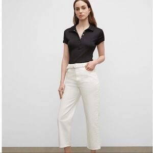 Jeanstar 14 Premium White Embroidered Pockets Crop Jeans